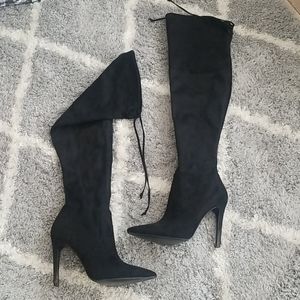 GUESS black above the knee boots